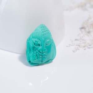 高瓷蓝绿绿松石一念之间吊坠