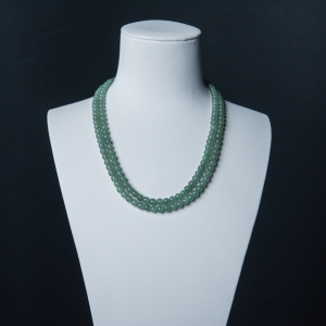 4.5mm冰种浅绿翡翠项链