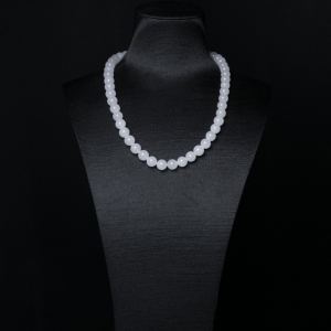 9mm山料和田白玉项链