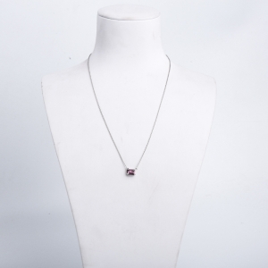 18K橙红色蓝宝石项链