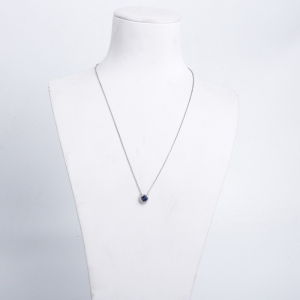 18K皇家蓝蓝宝石刻面项链