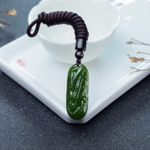 山料和田碧玉节节高升吊坠