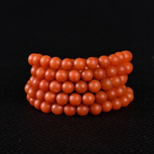 10mm柿子红南红108佛珠