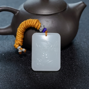 山料和田白玉福禄双全吊坠