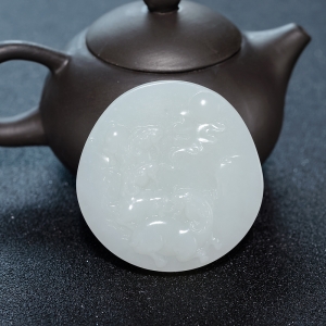 山料和田白玉三阳开泰吊坠