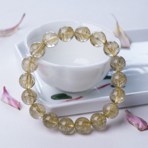 11.5mm金发晶单圈手串