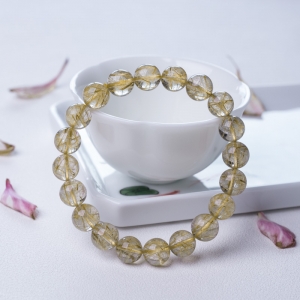 9.5mm金发晶单圈手串