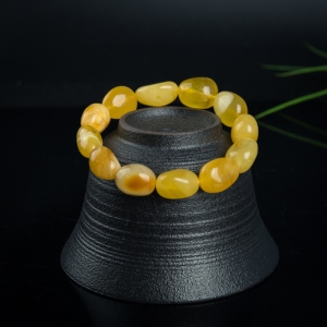 鸡油黄金绞蜜单圈手串