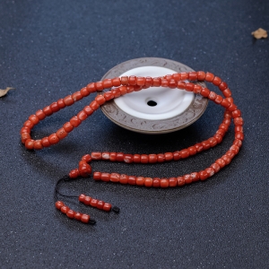 阿卡珊瑚桶珠塔链