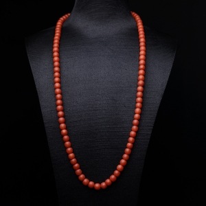 柿子红南红桶珠108佛珠