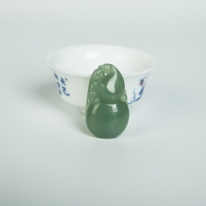 山料和田碧玉福禄寿吊坠