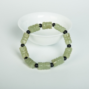 山料和田青白玉单圈手串