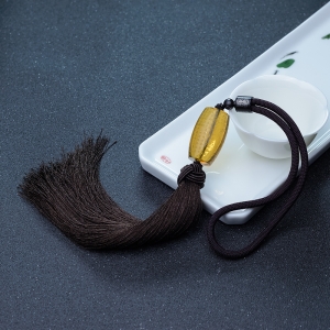 墨西哥蓝珀心经桶珠车挂