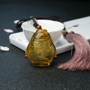 墨西哥蓝珀香囊吊坠