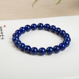 9.1mm深蓝色青金石单圈手串