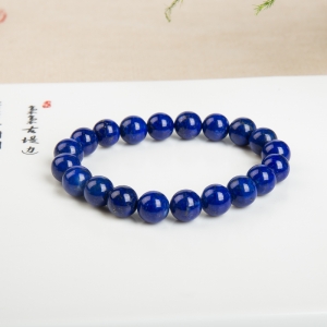 9.1mm深蓝色青金石单圈手串