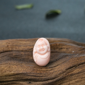 深水珊瑚弥勒佛吊坠