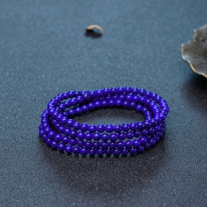 4.5mm深蓝色青金石多圈手串