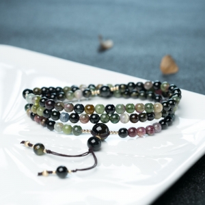 5.5mm多色猫眼碧玺108佛珠