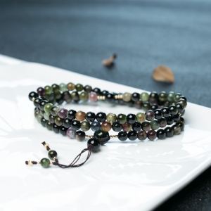 6mm多色猫眼碧玺108佛珠