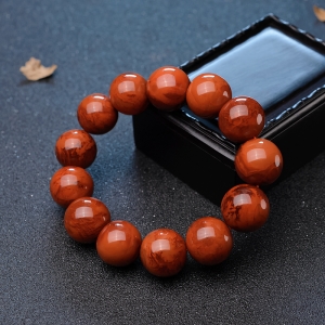 18mm火焰纹南红单圈手串