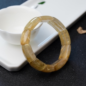 金发晶单圈手串