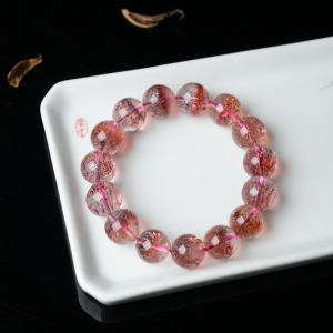 14.5mm金草莓晶单圈手串