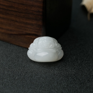 山料和田白玉弥勒佛吊坠