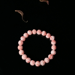 9.1mm深水珊瑚回纹珠单圈手串