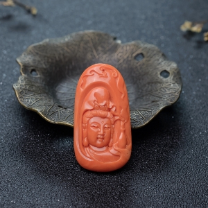 MOMO珊瑚观音吊坠