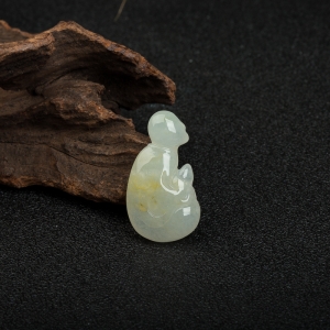 糯种翡翠悟道吊坠