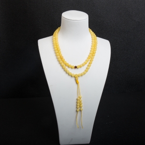 6.6mm鸡油黄蜜蜡108佛珠