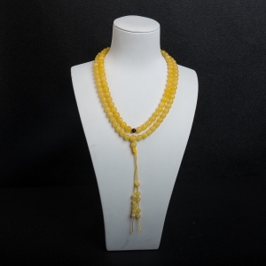 7.5mm鸡油黄蜜蜡108佛珠