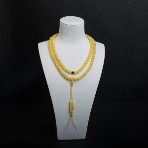 7.4mm鸡油黄蜜蜡108佛珠