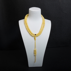 6.7mm鸡油黄蜜蜡108佛珠