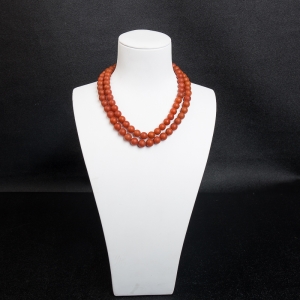 8.2mm柿子红南红多圈手串