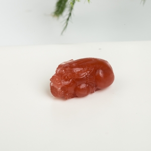 樱桃红南红貔貅吊坠
