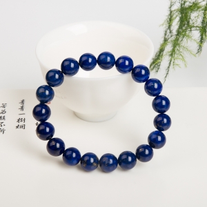 10.5mm紫蓝色青金石单圈手串