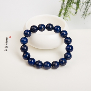 11.0mm紫蓝色青金石单圈手串