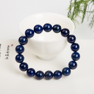 11.2mm紫蓝色青金石单圈手串