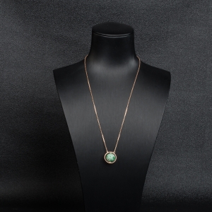 18k糯种飘翠翡翠项链