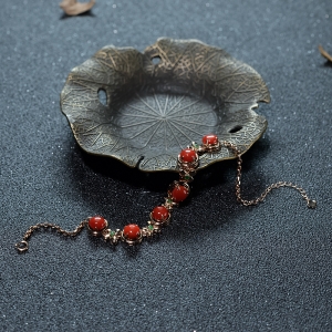 18K阿卡珊瑚手链