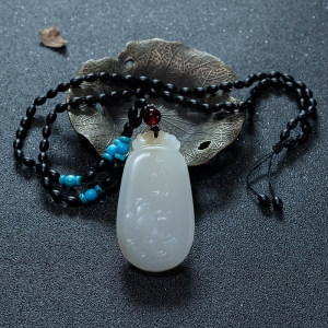 山料和田白玉一品清廉吊坠