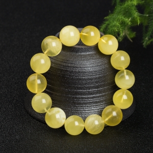 16.3mm柠檬黄金绞蜜单圈手串