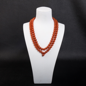 9.2mm柿子红南红108佛珠