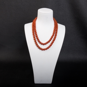 8.0mm柿子红南红108佛珠