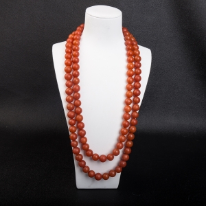 柿子红南红108佛珠