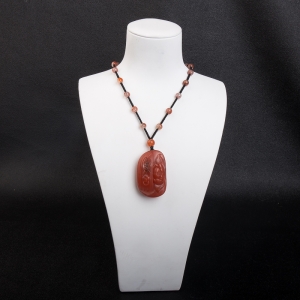 樱桃红南红花开富贵吊坠