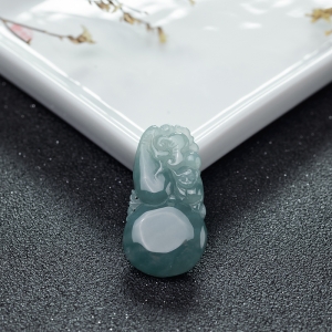 糯冰种翡翠葫芦吊坠