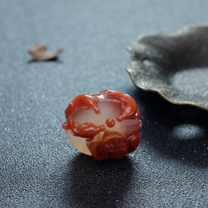 冰飘料南红连年有余吊坠